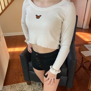 Butterfly Cropped Sweater🦋